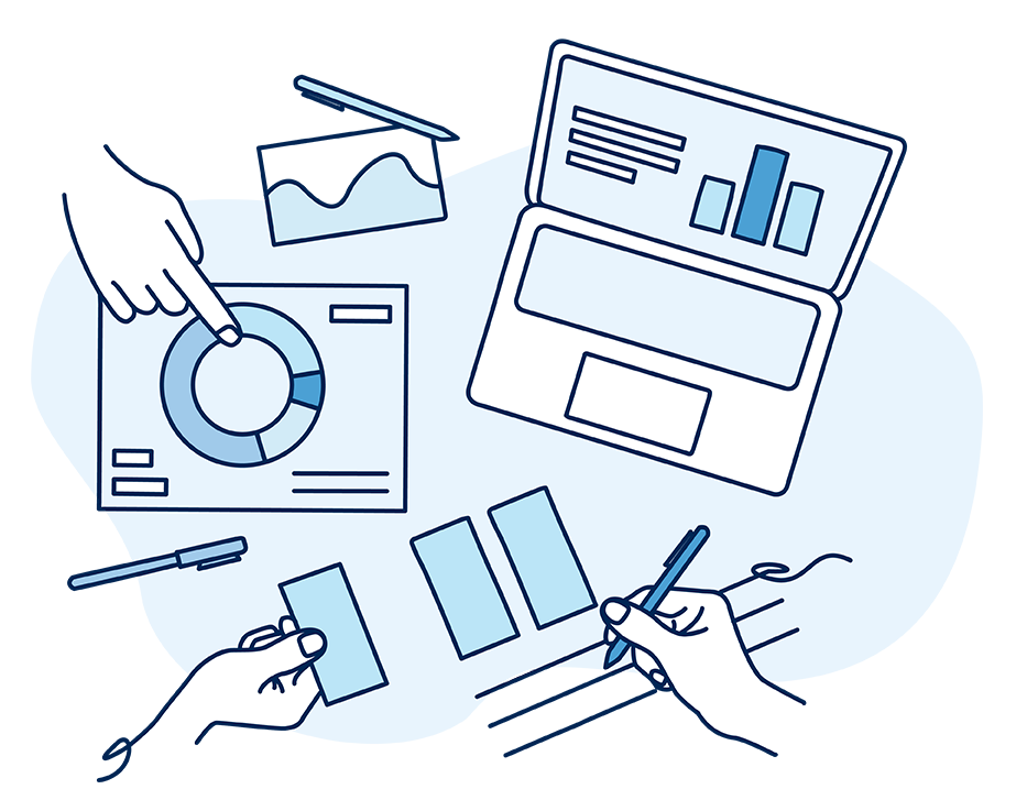 illustration--teamwork hands working laptop illustration--teamwork hands working laptop
